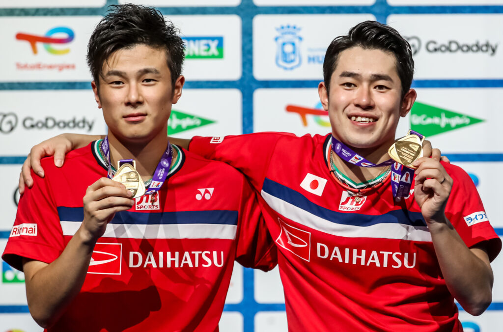 Hoki Takurō and Kobayashi Yūgo of Japan would commence their title defense from the bottom of the draw.