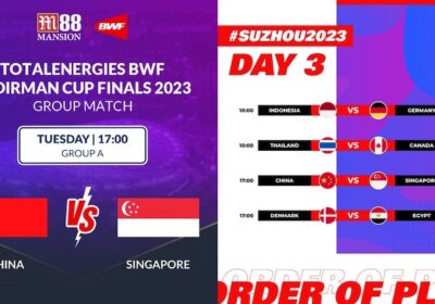 BWF Sudirman 2023 Day 3 Results