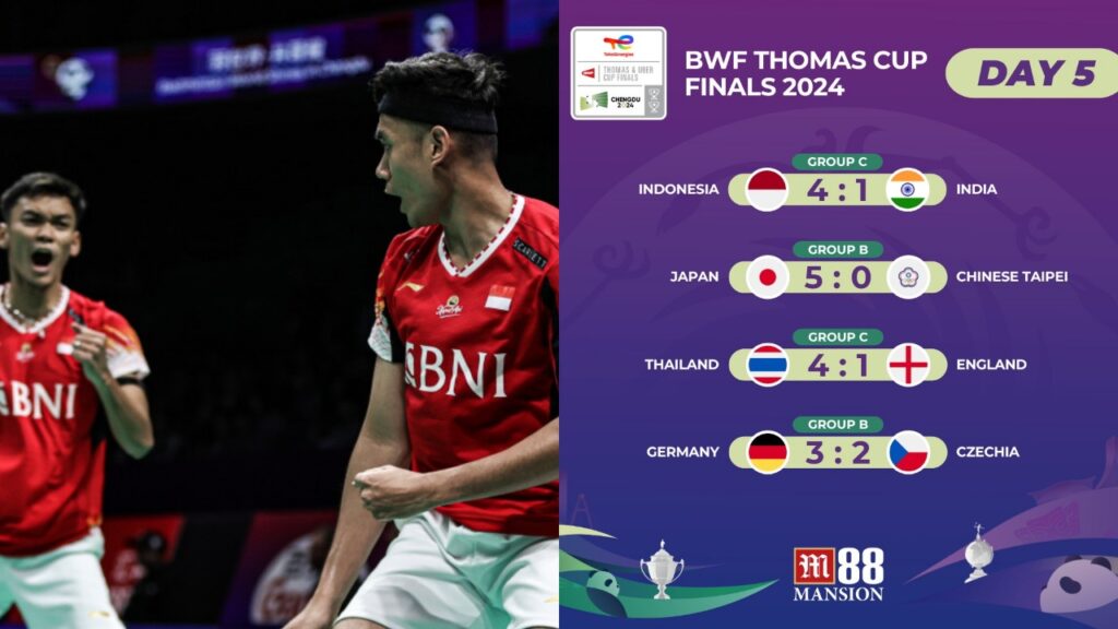 Thomas Cup Day 5 results