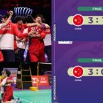 Thomas and Uber Cup final results