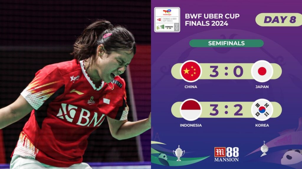 Uber Cup Semifinal results
